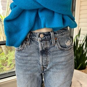Classic Levi Blue Denim Jean Shorts